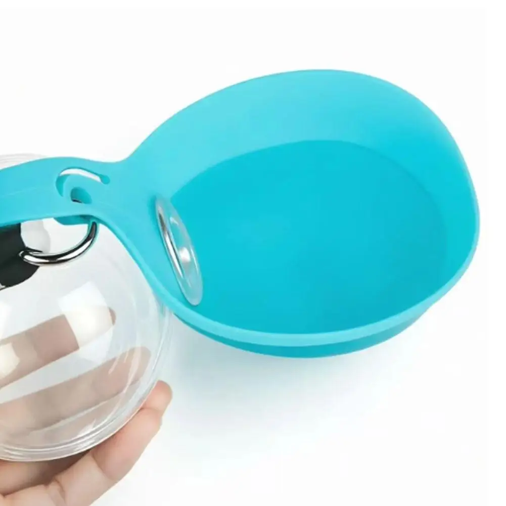 285ml Pet Drinking Silicone Bowl with Lanyard Removable Dog Feeding Bottle Leak-Proof Travel Bowl for Dogs on the Go view 4