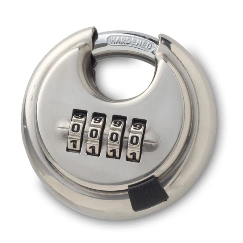 

Anti Rust Stainless Steel Round Cake Lock Safety Combination Combination Lock Heavy Duty Metal Discus Padlock Sheds
