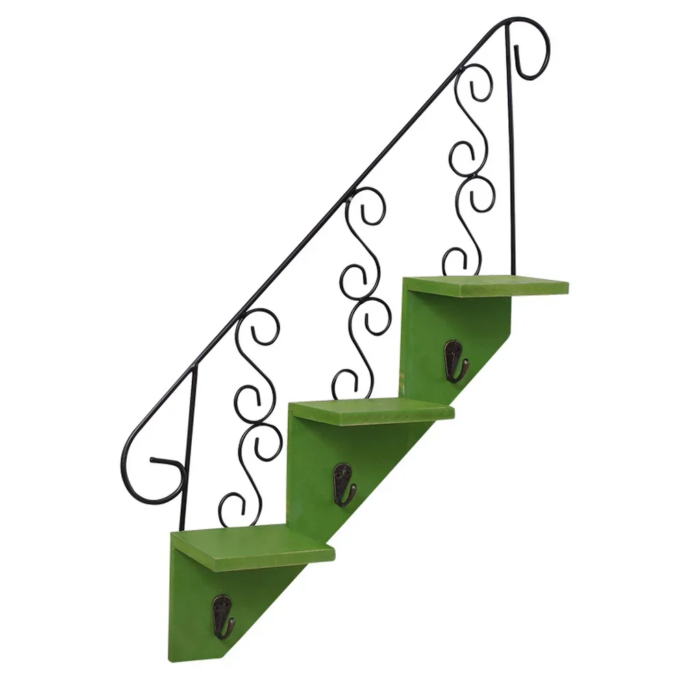 Scandinavian Wind Restaurant Wall Decoration  Hanging Hook Shelf Iron Flower   Pot  Staircase WJ916