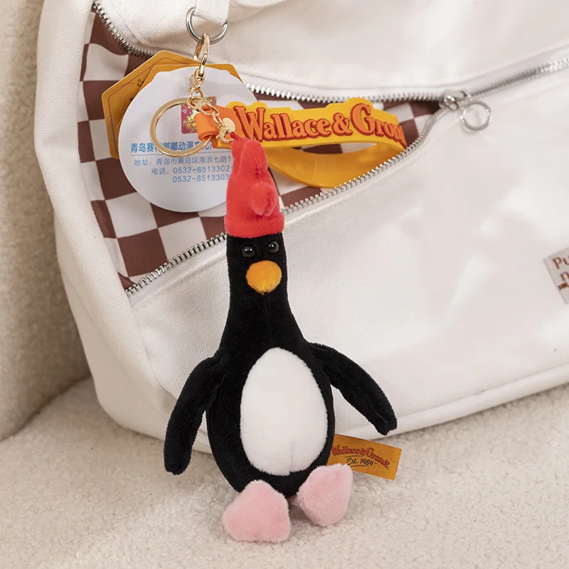

For Cartoon 15cm Penguin Bag Pendant Key Chain Anime Gromit &Wallace Toys Stuffed Doll Kid Birthday Xmas Gift