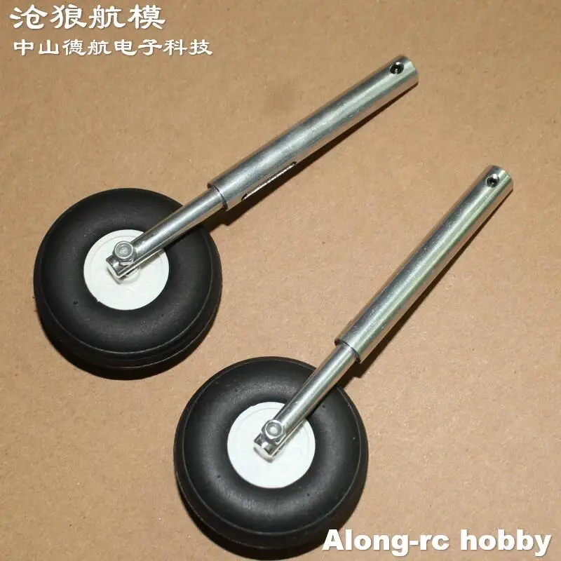 118mm une deux roues en polyuréthane en alliage d'aluminium léger Anti-Vibration trains d'atterrissage M3/M4 pour pièce de modèles d'avions LG RC rétractable