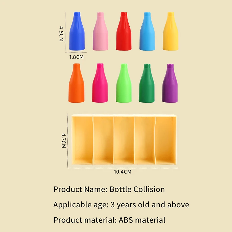 子供向け楽しい飲料カラーマッチおもちゃ 10/20本ボトル + ベース、幼児向け推測記憶トレーニングインタラクティブパズル