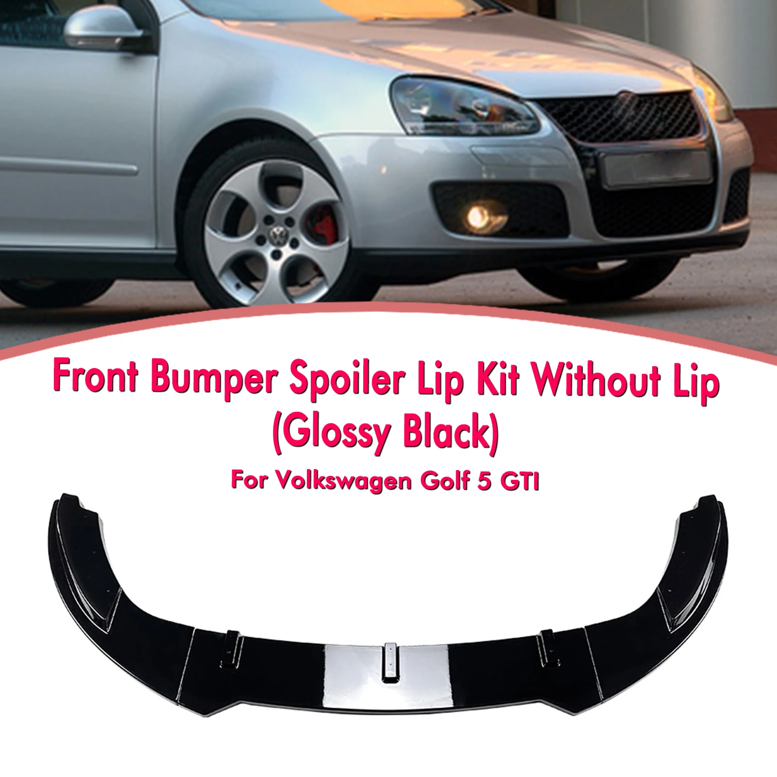 

Front Bumper Spoiler Lip For Volkswagen VW Agen Golf 5 GTI Without Lip Carbon Fiber Look/Gloss Black Lower Splitter Protector