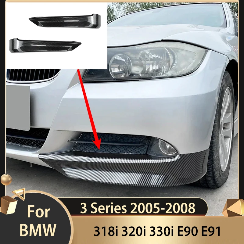 

For BMW 3 Series 2005-2008 318i 320i 330i E90 E91 LCI Facelift Car Front Bumper Lip Spoiler Splitter Bumper Body Kit Tuning