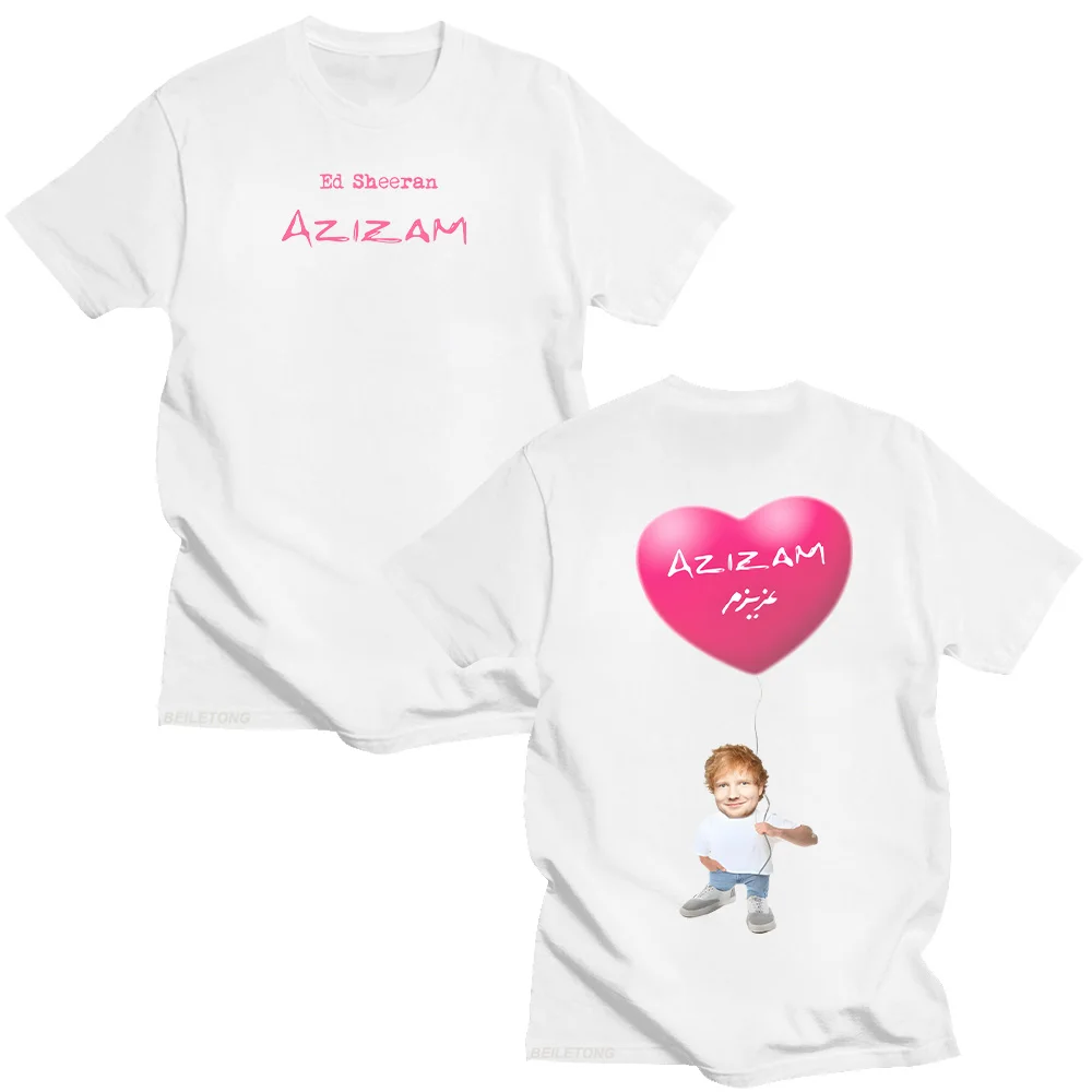 Ed Sheeran New Music Azizam Tshirts Heart Balloon Ed Sheeran Inspired Y2K Tees Unisex High Quality Cotton Short Sleeve T-shirts