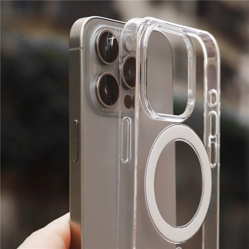 Picture 7: Original Magnetic Animation Clear Case For iPhone 17 16 15 14 13 17Pro Max Boxed Hard Cover For Magsafe Wireless Charging