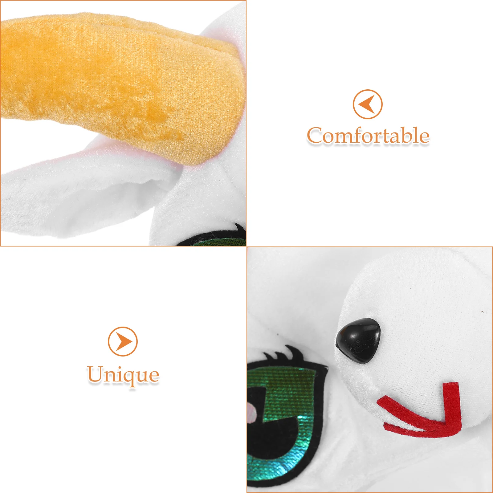 Chapeau de tête de chèvre de dessin animé, chapeau d'oreille de mouton doux pour cosplay, photographie, événements de fête, accessoire de costume d'animal amusant, unisexe