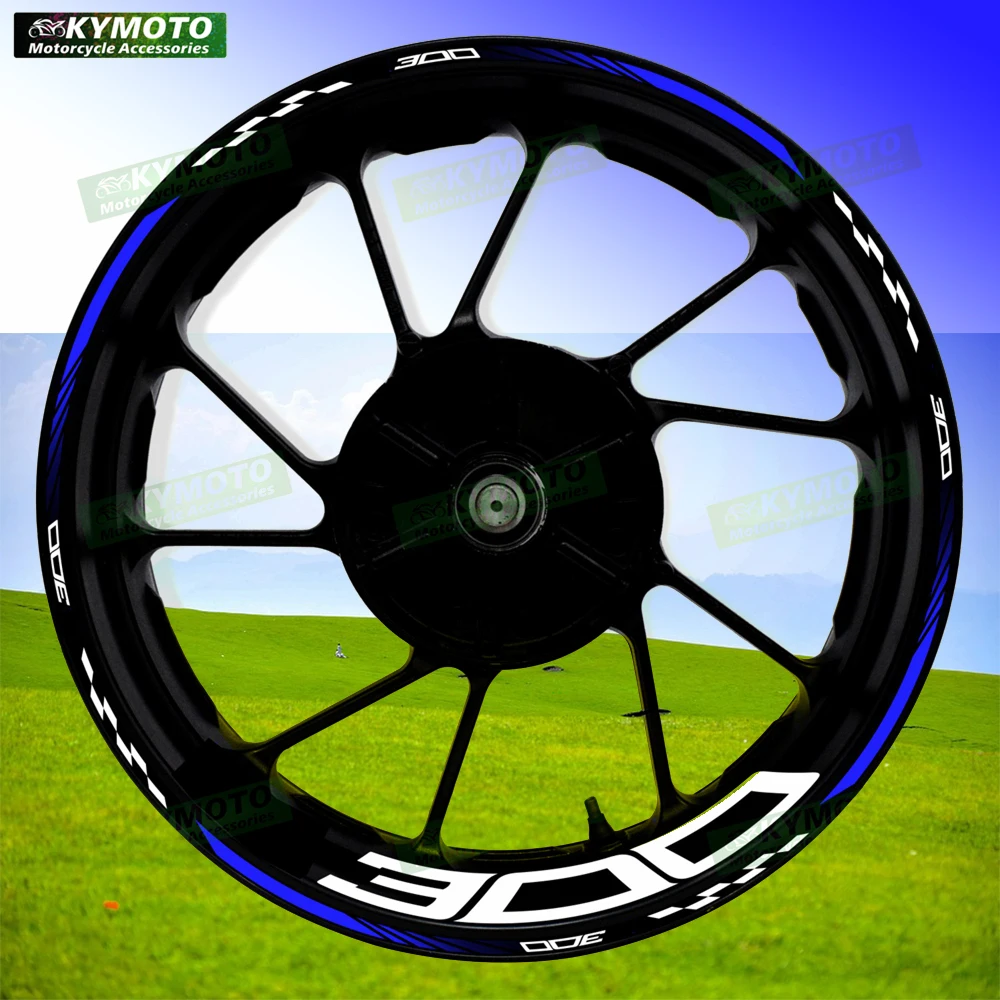 

For Z300 Z 300 motorcycle accessories 17 inch front and rear wheel decals racing fairing wheel hub modified reflective stickers