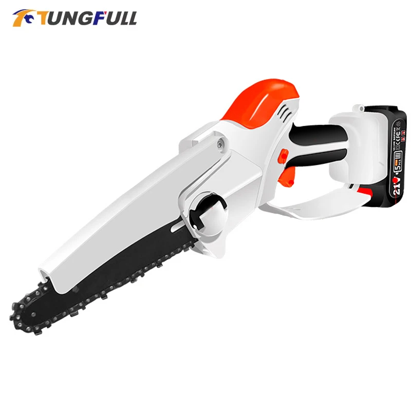 21V Handheld Electric Pruning Saw Mini Electric Saw Rechargeable Lithium Chainsaw Mini Chain Saw Garden Logging Power Tools