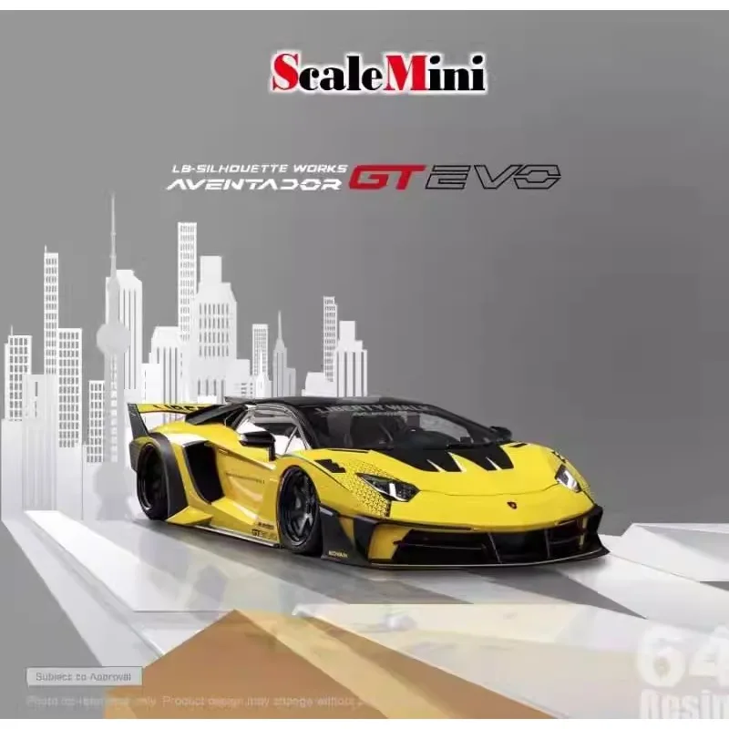 1:64 جسم عريض LBWK Aventador GT EVO مجموعة نماذج سيارة من الراتنج المحاكاة المصبوبة، لعبة أطفال، ديكور للبالغين.