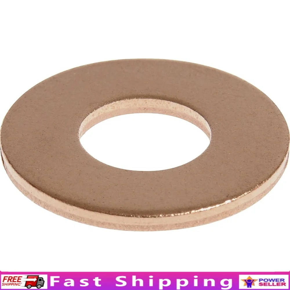 

Copper Flat Washers 1/4 Inch Diameter 45 Pack Increase Load Bearing Surface Prevent Pulling Tearing Fasteners Durable Copper