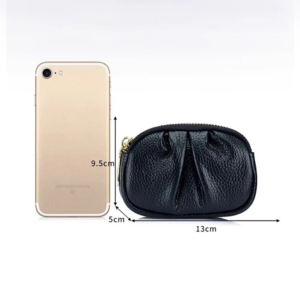 Durable Multifunctional Wallet Mini Solid Color Clutch Bags PU Leather Purse