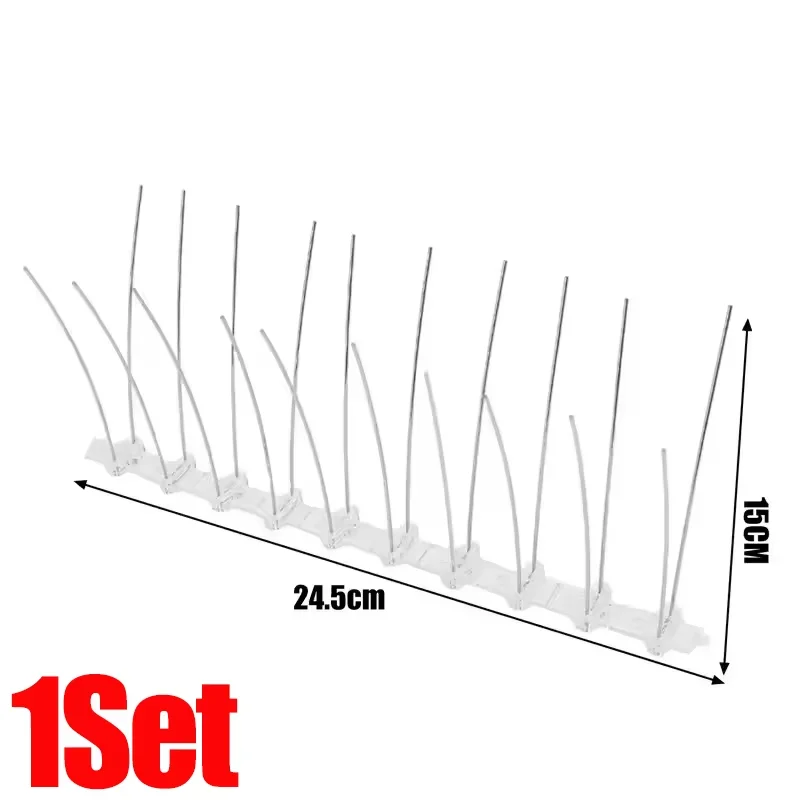 Pigeon Spikes Stainless Steel Bird Repeller Set Deterrent Anti Bird Pigeon Squirrel Cats Repellent for Garden Fence Roof view 6