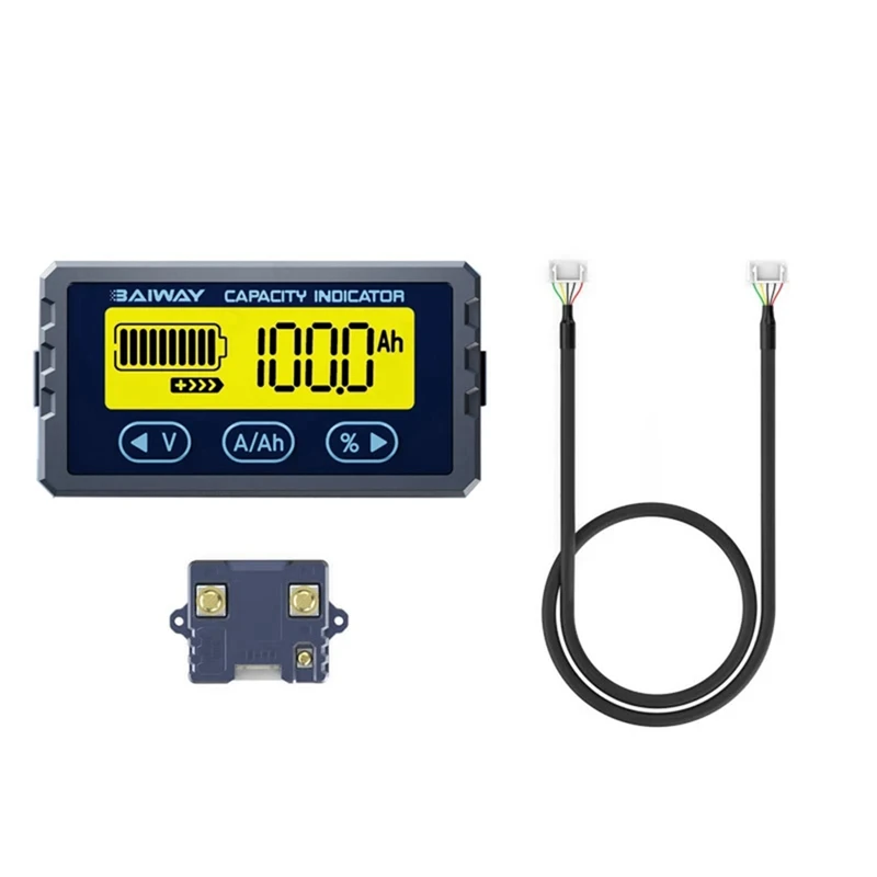 BAIWAY Battery Tester 8V-120V Coulomb Meter Capacity Indicator Lithium Ion Detector Coulomb Meter Voltmeter