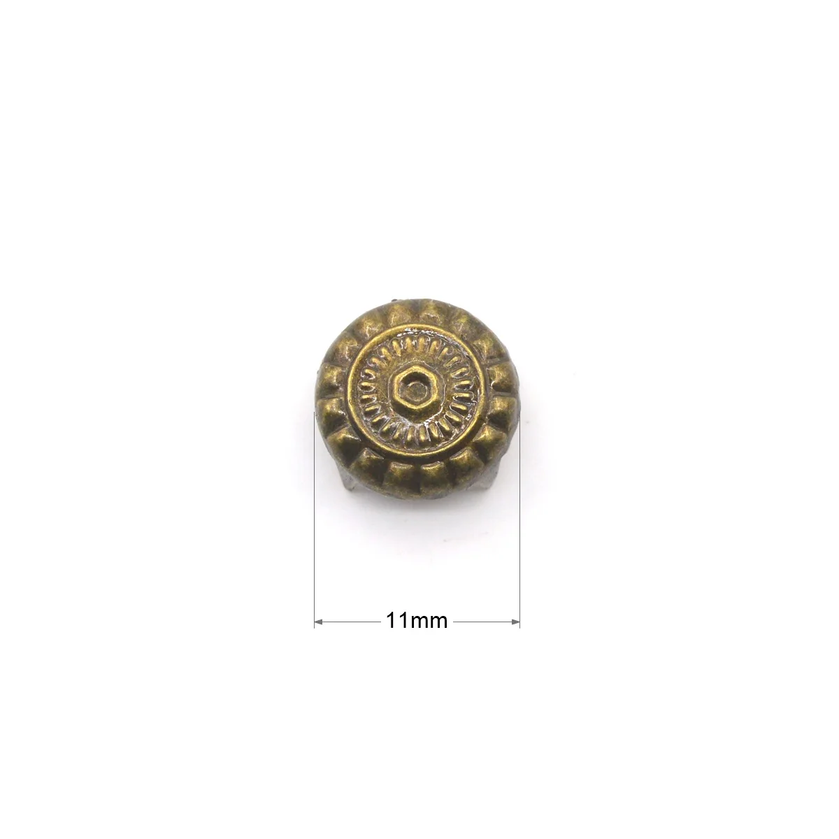 100PCS Wholesale 11mm Bronze Color Antique Dome Stud Claw Rivets DIY Craft Supplies Leathercraft Handmade Decor Accessories