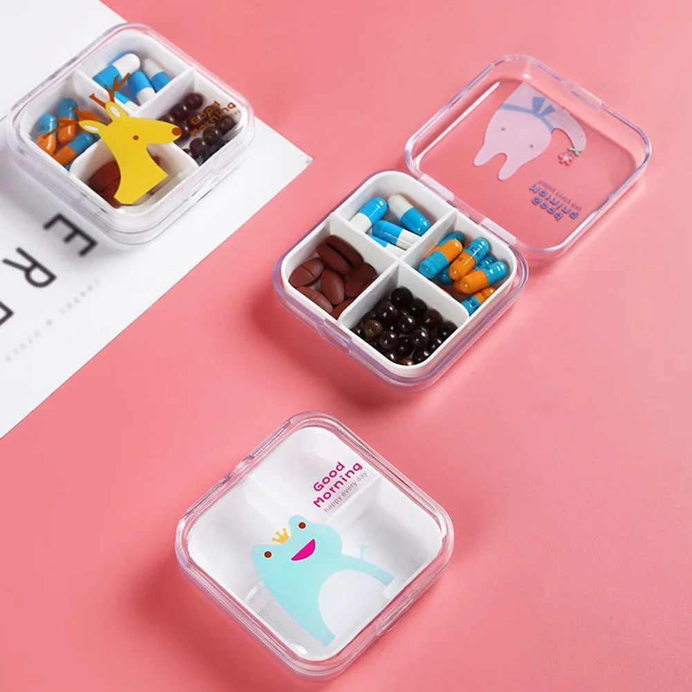 Portable Cartoon Mini Travel Small Pill Box A Week Dispensing Pill Box With The Storage Of Medicine Box Wholesale