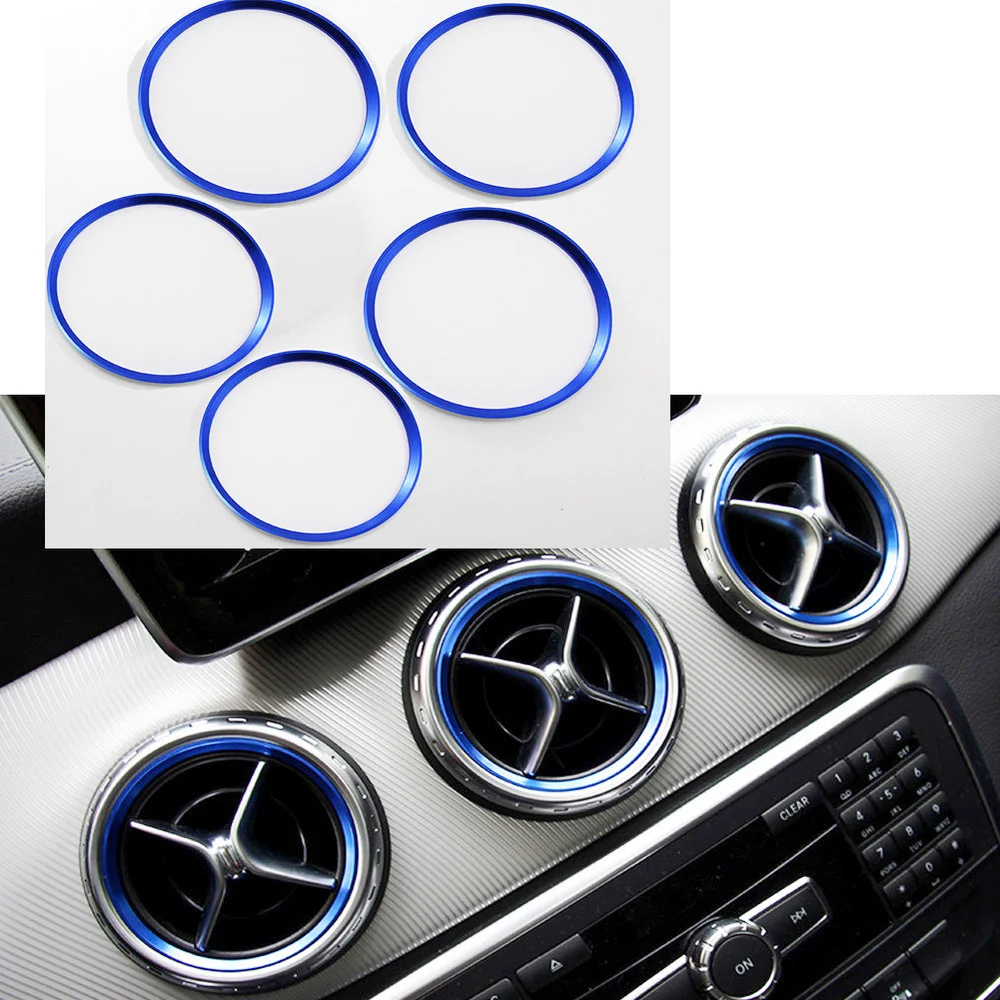 

For Mercedes-Benz A-Class B-Class CLA GLA Air Conditioning Outlet Decorative Ring Decorative Sticker 5 Ring Decorative Ring