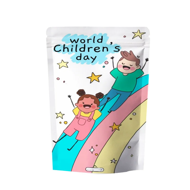 أكياس ورق كرافت بيضاء، رسومات خربش للأطفال، ملونة، مناسبة لتدريس الفصول الدراسية، أنماط قابلة للتخصيص، أكياس هدايا #2