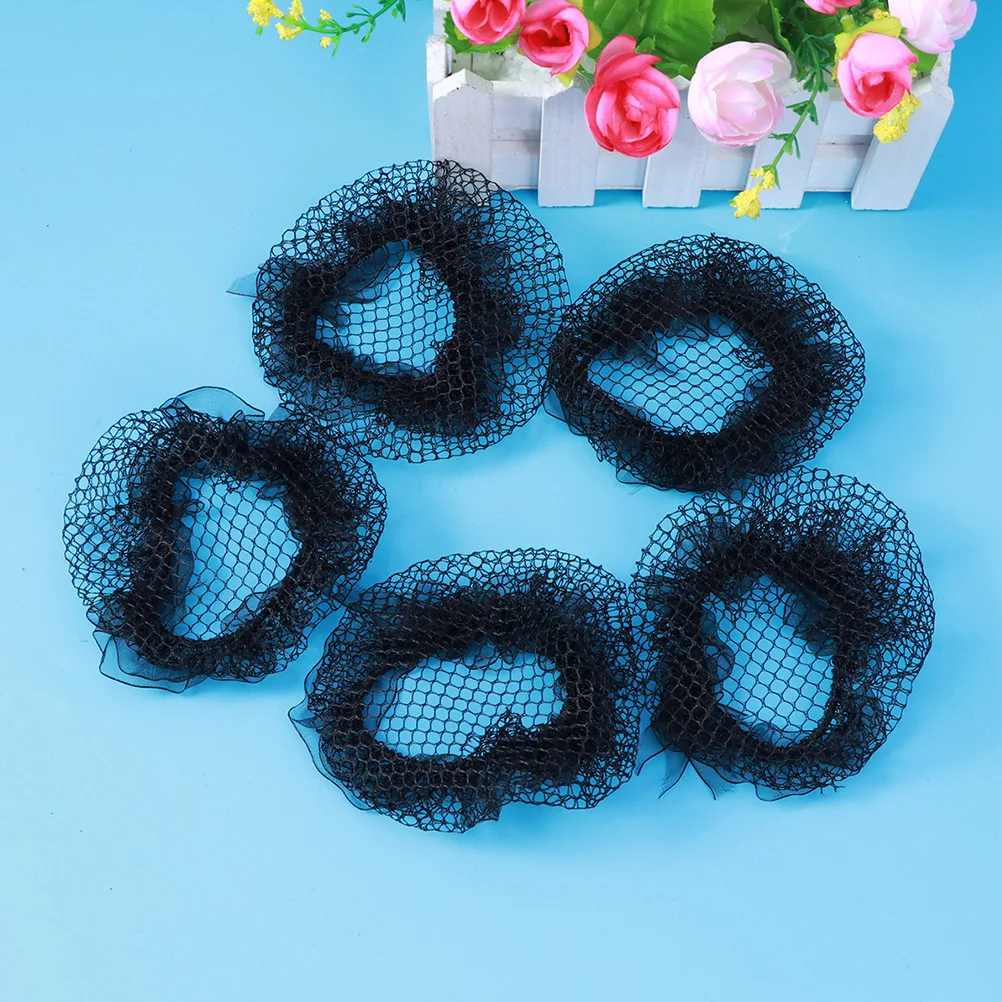 

20pcs Ballet Snood Lightweight Lace Cover Elastic Hair Bun Holder Dancer Snood Invisible Hairnet Hair Bun Net Women Girl