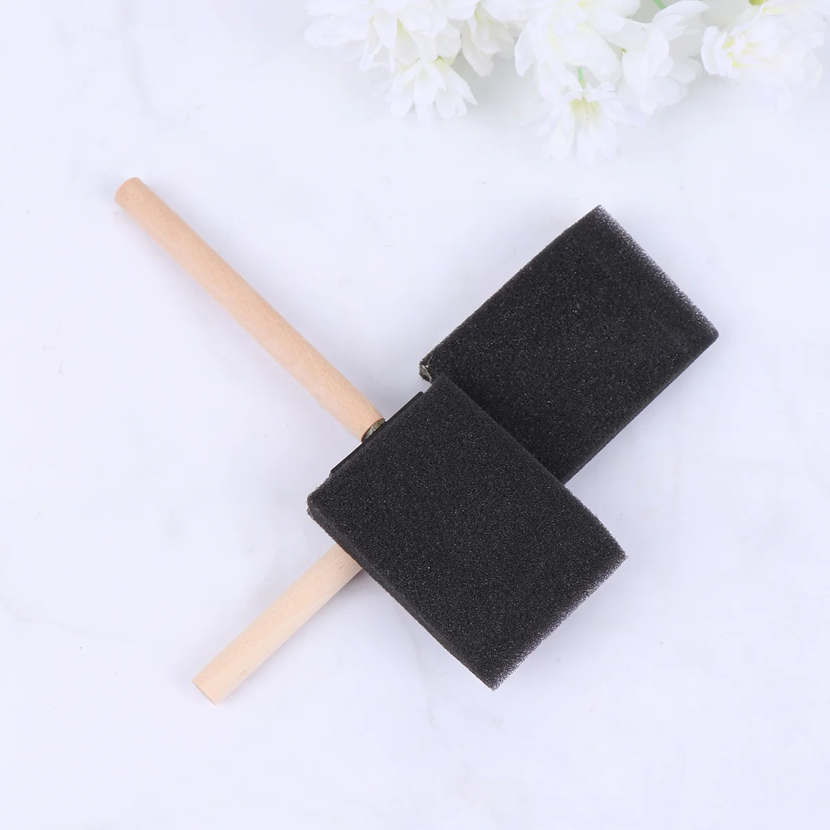 

20Pcs Sponge Brush Set Wood Handle Reusable Kids DIY Painting Tools for Children Graffiti Sponge Painting Stippler Round Sponges