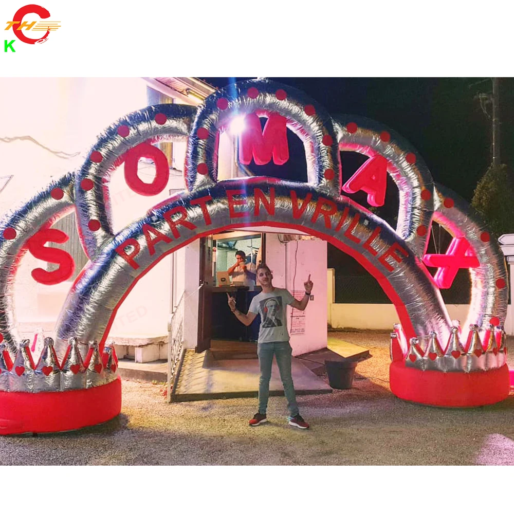 Free Air Shipping Wedding Party Decoration Inflatable Arch Throne Shape Archway for Sale