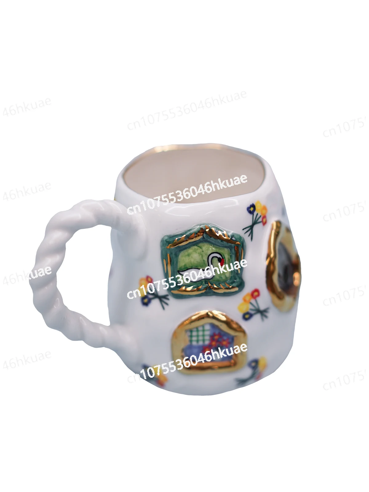 Cup with Hanging Painting, Ceramic Mug, Design, Coffee Mug, Water Cup, Creative Personality Gift Dramadeco/water