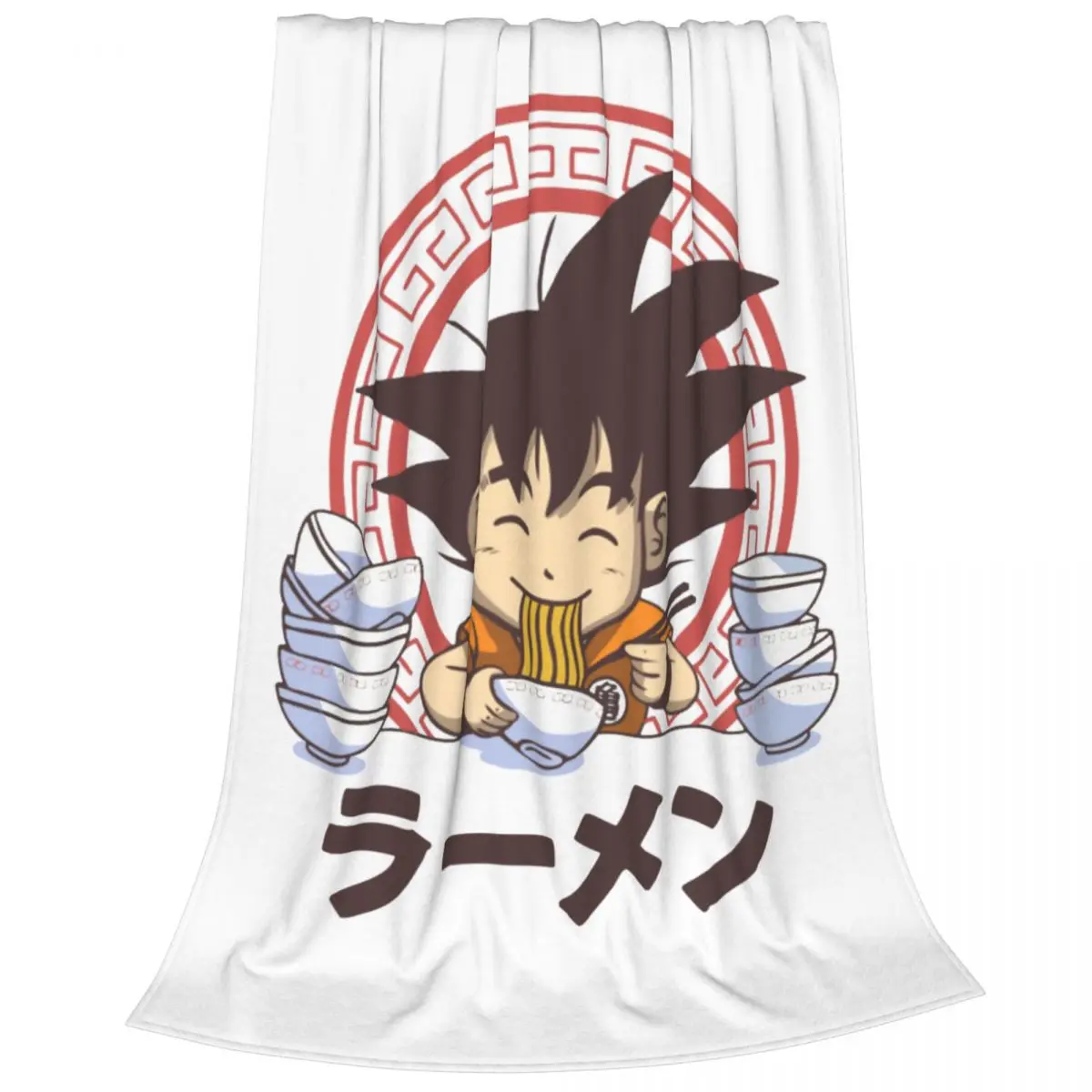 Son Goku Son Gohan Decken, Fleece Dragon Ball, tragbare, leichte, dünne Überwurfdecke für Bettwäsche, Couch, dünne Plüschdecke