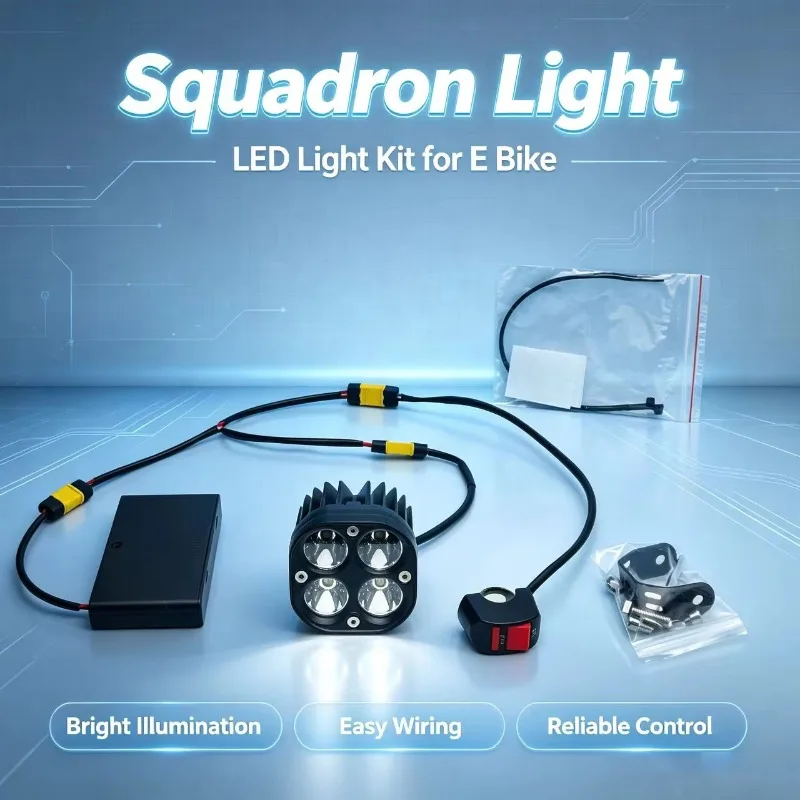 China 4x4 Led Bike Fog Light Waterproof Motorcycle Led Squadron Light Very Bright Bicycle Light