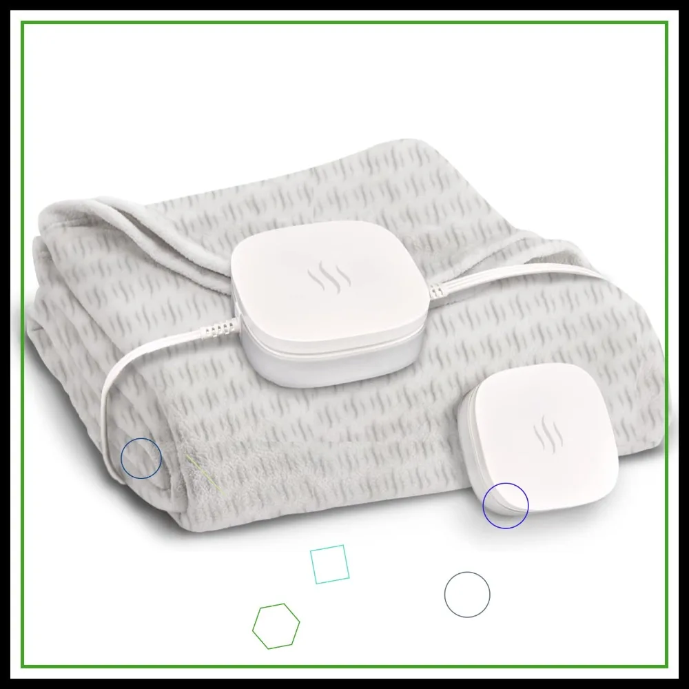 

Wireless RF Remote Electric Foot Warmer for Bed, Microplush Flannel Heated Feet Mattress Pad, Queen 60"x24"