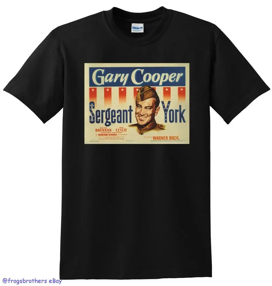 SERGEANT YORK T SHIRT 1941 Gary Cooper Movie Poster Tee SMALL MEDIUM LARGE Or XL Unisex T-shirts For Man Woman Short