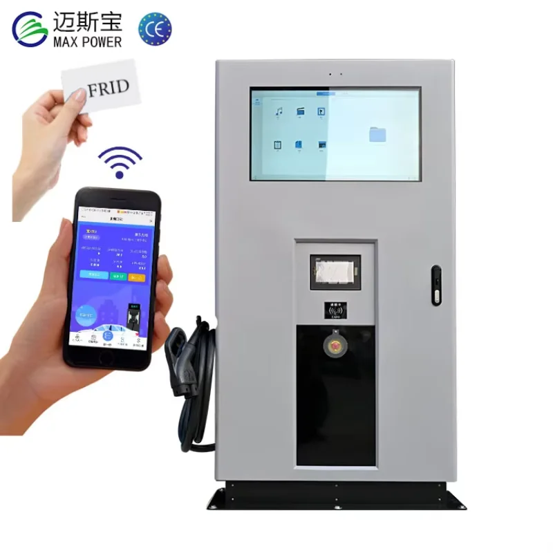 J1772 40Kw 60Kw Electric Charger Car Station Charging Pile With Advertising Screen Ocpp Ccs Ev Dc Fast Super Charging Station