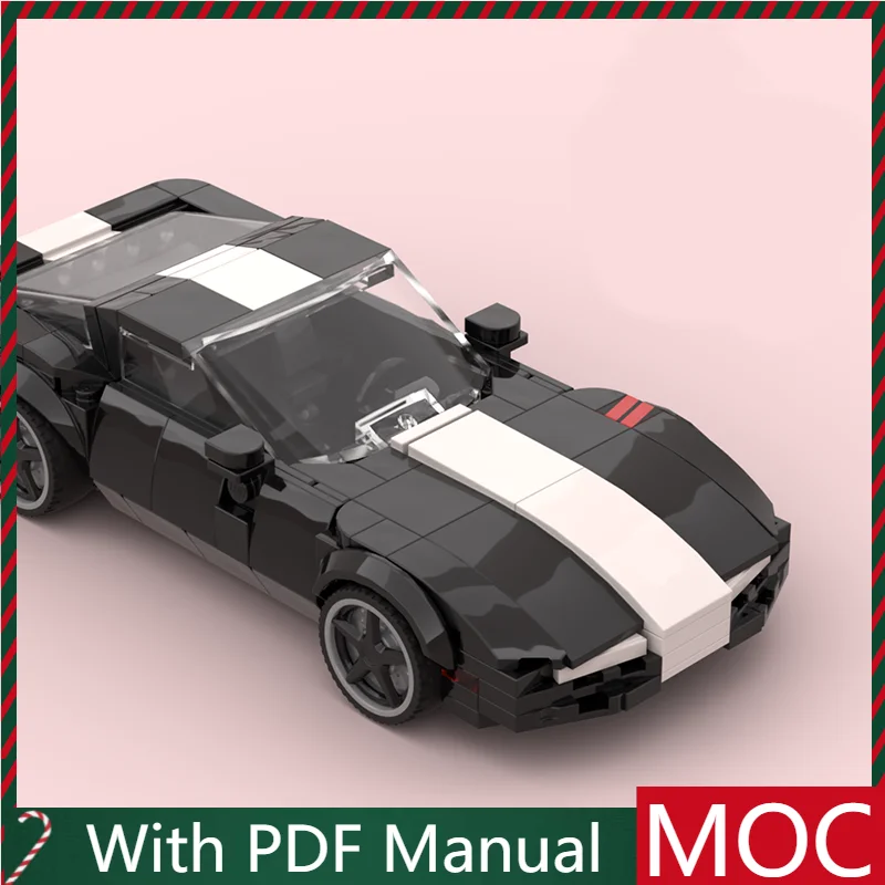 

247 шт. черно-белая модель спортивного автомобиля, модульный набор «сделай сам», строительные блоки, детская сборка, дисплей, игрушки, фестиваль, сюрприз, Рождественский подарок