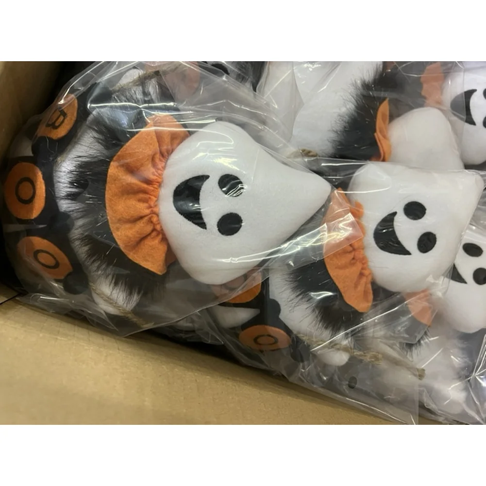 

Cute Halloween Doll With Scarf, Soft Plush Tabletop Ornament For Home, Mantle And Shelf Holiday Decor Doll Ornament