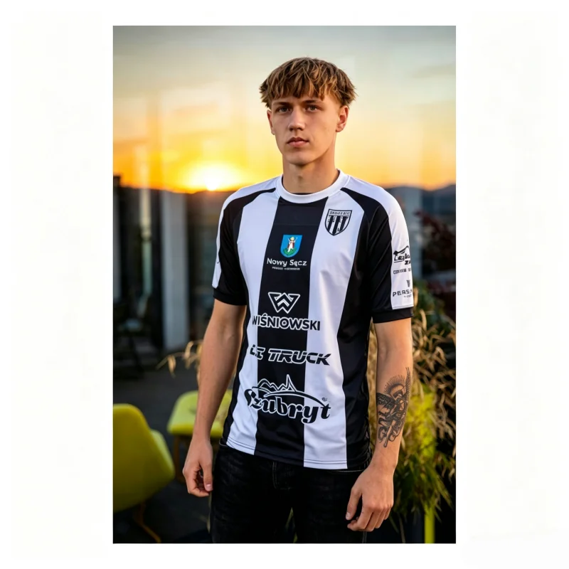 2026-27 Polen Sandecja Nowy Sącz Fußballtrikot Herren Damen Atmungsaktives T-Shirt Unisex Sport-Trainings-Top Familien- und Kinder-T-Shirts – Detail 4