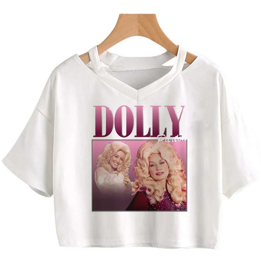 Dolly Parton t shirt women Y2K summer top female manga clothes