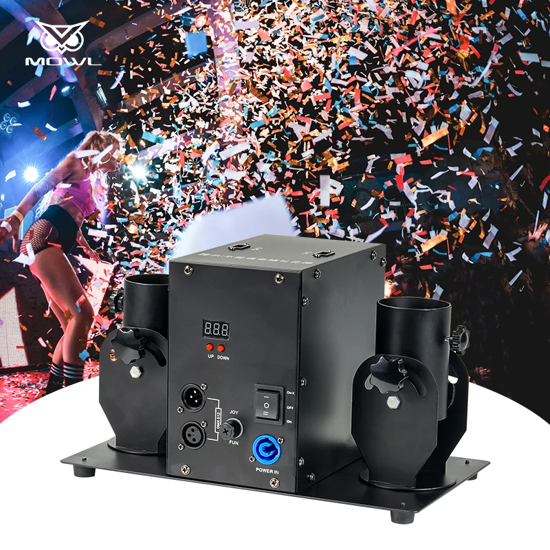 

Double Head Adjusted Angle Charged Confetti Cannon Machine Party Popper for Various Holidays Celebrations