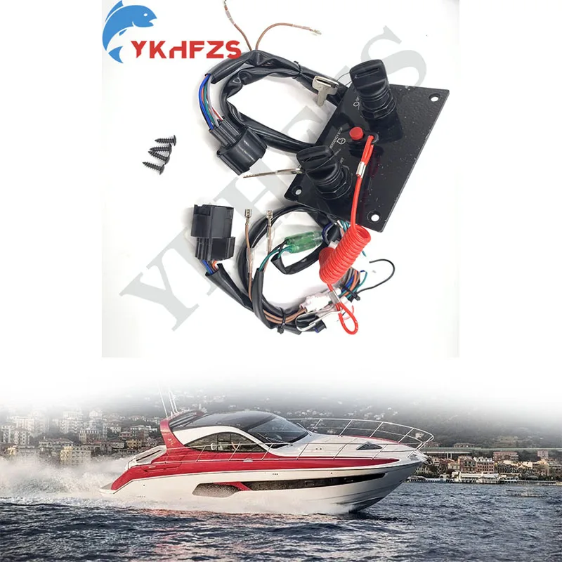 

For SUZUKI 37100-96J14 Outboard Dual Ignition Key Switch Panel Assembly Kit