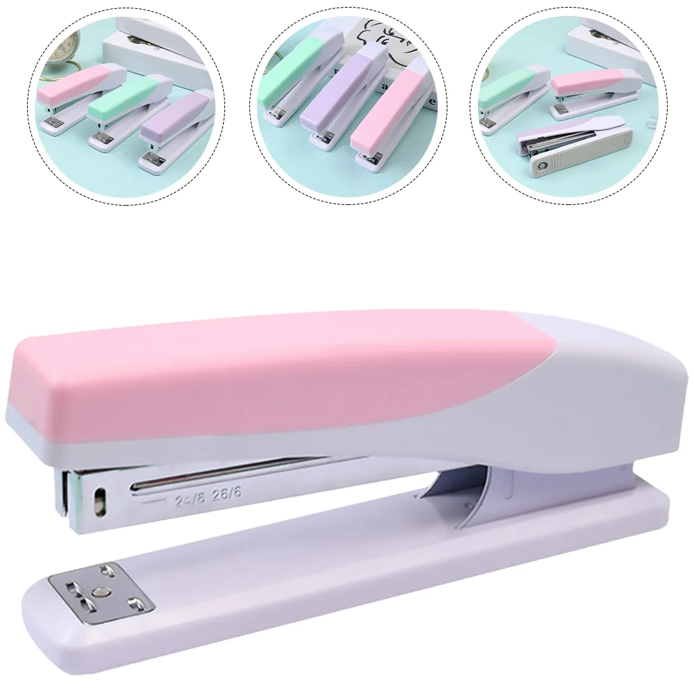 Stapler Multipurpose Desktop Office Supplies Household Rotating Spring Decorative Portable Hand