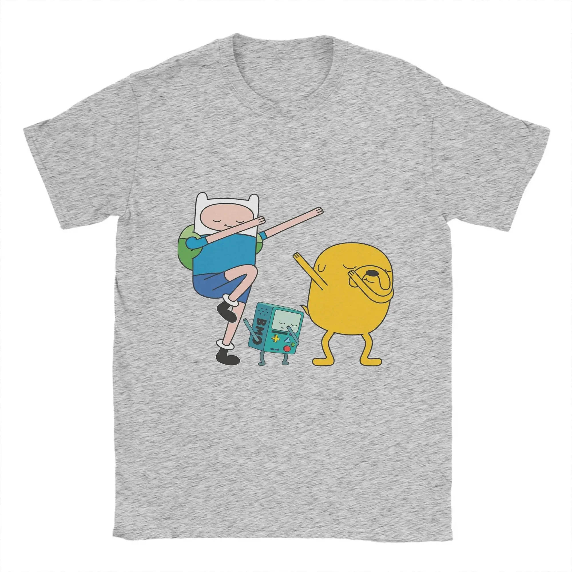 مغامرة الوقت تي شيرت الصيف فين جيك BMO Dab تي شيرتات قطن للرجال تتجه طباعة تي شيرت قصير الأكمام الأساسية تي شيرت