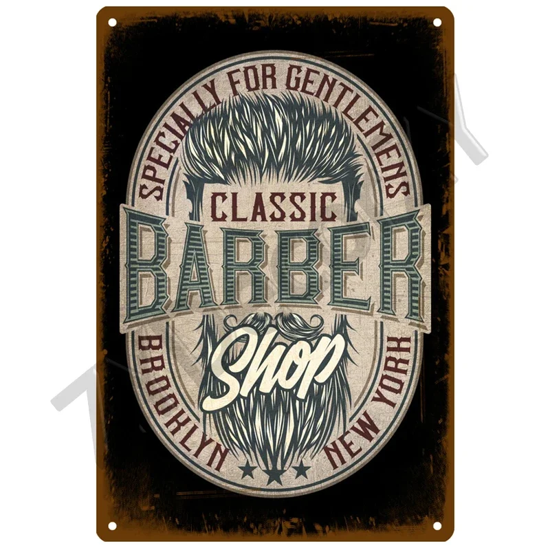 Barber Pole Wall Poster Metal Sign Wall Art Plaque Metal Vintage Door Tin Sign Bar Home Room Decor Decoration Interior Paintings