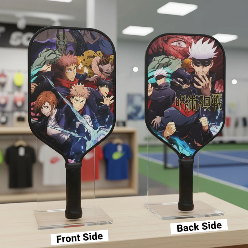 

Pro Grade Carbon Fiber Pickleball Paddle Jujutsu Kaisen Двусторонний дизайн — Коллекционный фанат аниме — Схвалено USAPA