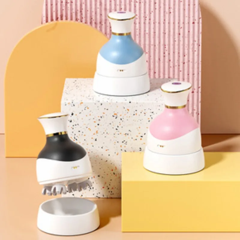 

Массажер для головы домашних животных для кошек, электрический перезаряжаемый инструмент для ухода за кошками, расслабляющее устройство для стимуляции разминания