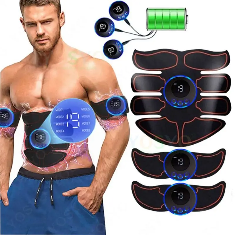 Unbound Muscle Massage Intelligent Fitness USB Charge Abdominal Hip Joint Trainer Electric Patch Replace Gel