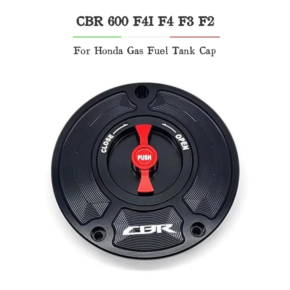 Motorcycle CNC Aluminum Fuel Tank Cap Cover Fits Honda CBR600 F4I F4 F3 F2 Rapid Lock Accessories