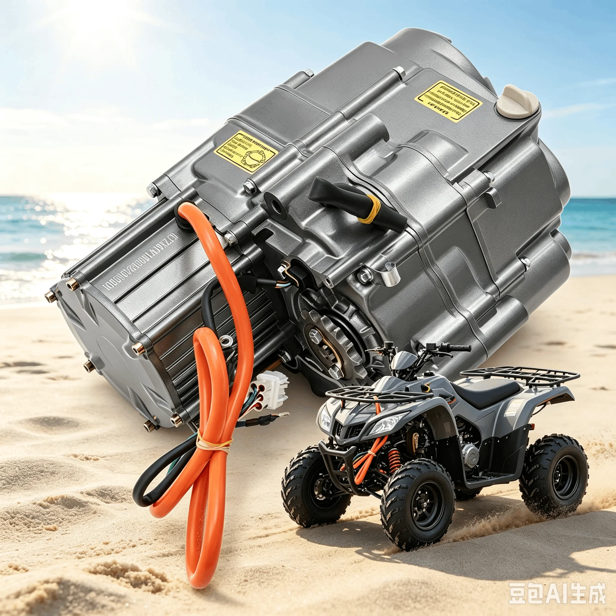 Motore ATV da 1000W, Motore Elettrico, Kit Brushless 60V in Lega di Alluminio, Motore Durevole e Silenzioso per Upgrade di Quad, Go Kart, Scooter, Parti di Modifica