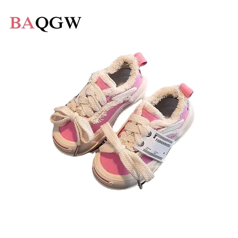 

Children's Shoes 2022 New Autum Canvas Shoes for Girls Low-Top Flat Casual Kid's Sneakers Non-slip Light All-match Boys Shoes