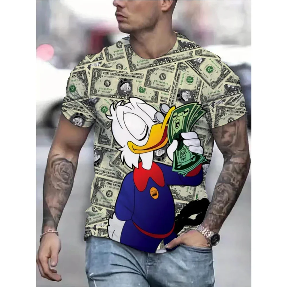 

Donald Duck T-shirt Disney men women Short Sleeve casual style 3D print t shirt Summer Streetwear Tee Tops Cartoon