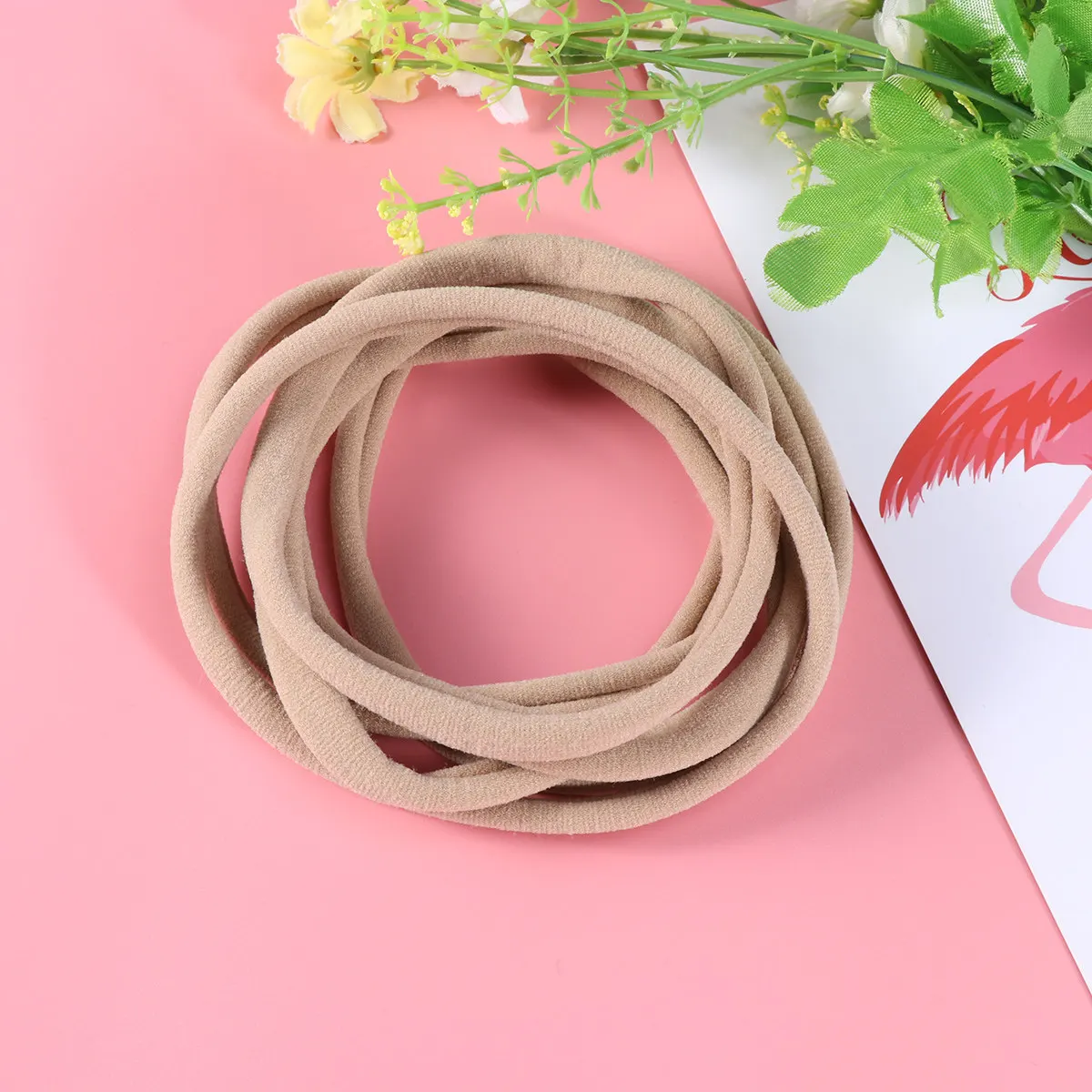 

20Pcs Headband Elastic Hair Band Soft Stretchy Nylon for Non-Slip Comfortable Everyday Wear Khaki