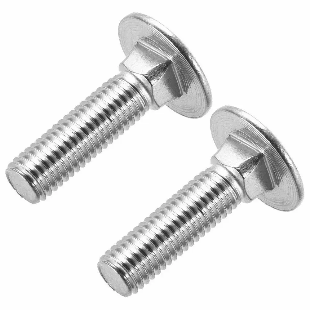 M8 M10 M12 304 Stainless Steel 1.25/1.5/1.75mm Carriage Bolts Square Neck Screws