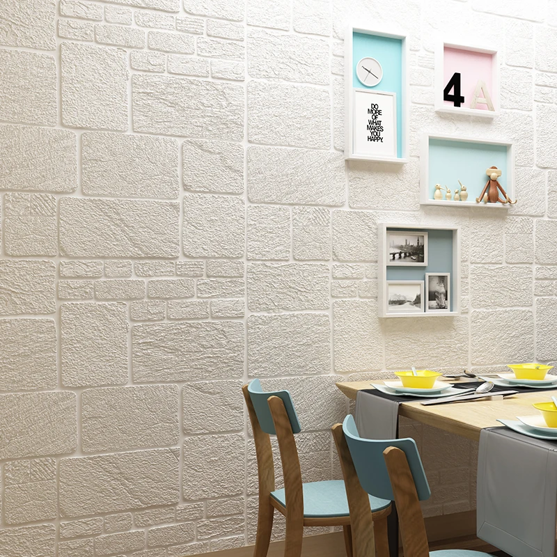 Thickened 3D Personalized Creative Anti-collision Wall Stickers Faux Brick Pattern Wallpaper Bedroom Living Room Wall Decoration